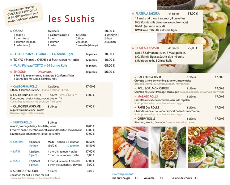 menu 0 of Restaurant Chez Mô (Albert 1er) et Poissonnerie