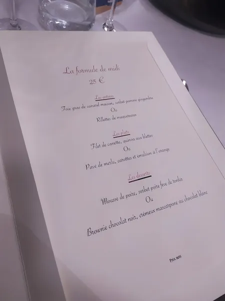 menu 1 of Restaurant le Vauban