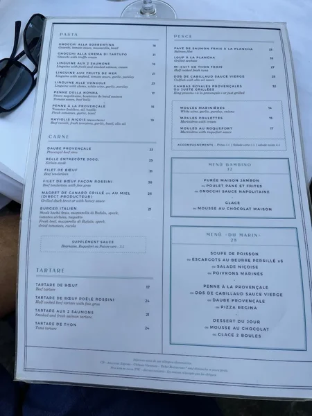 menu 0 of L'annexe