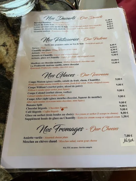 menu 0 of Brulot