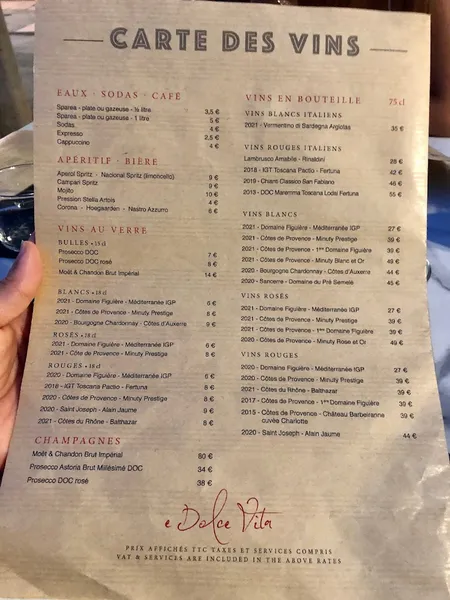 menu 0 of Nacional Trattoria