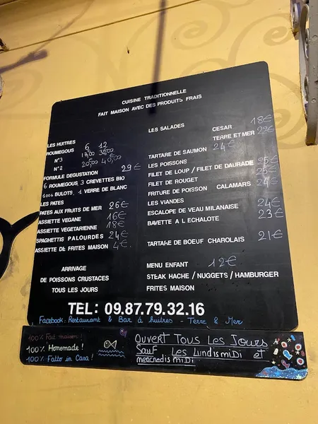menu 1 of Terre et Mer