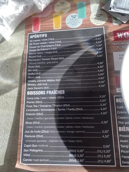 menu 1 of wok 25
