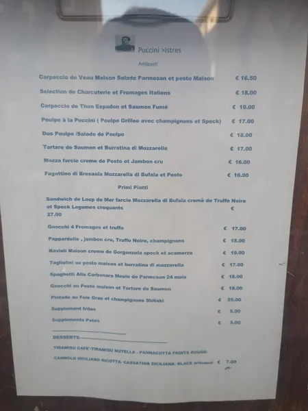 menu 0 of Puccini