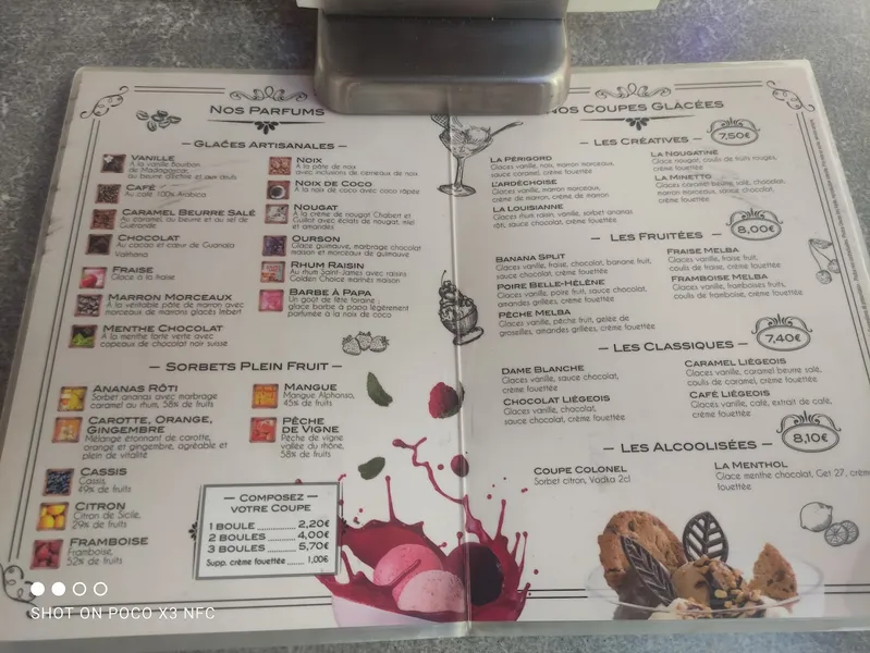 menu 0 of Le Café de la Place Périgueux
