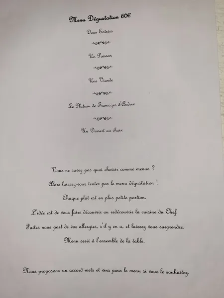 menu 1 of La Table de Léo