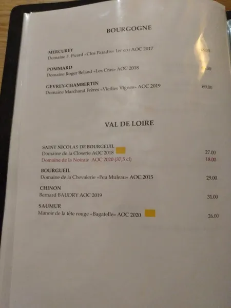 menu 0 of Hercule Poireau