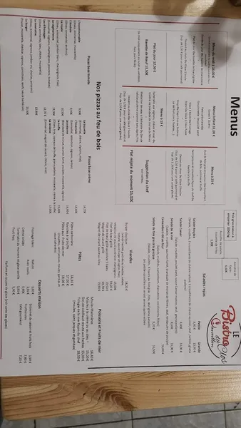 menu 0 of Bistrot du Clos