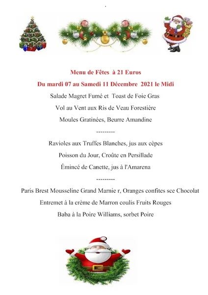 menu 0 of Les Aromates