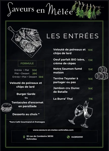 menu 0 of Saveurs en Mêlée