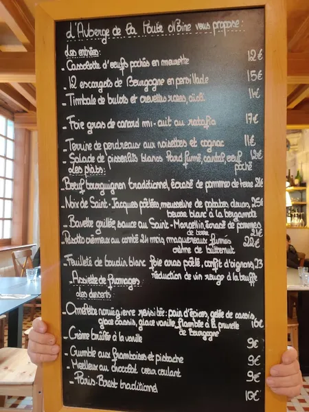 menu 0 of Auberge De La Poule Noire