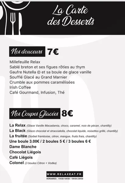 menu 2 of Relax'Eat