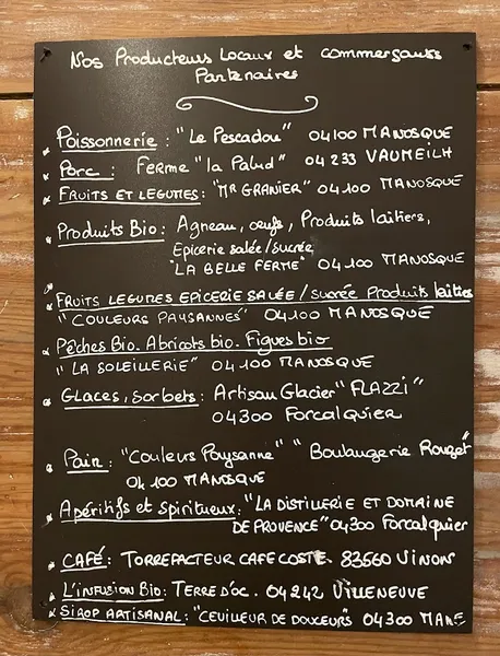 menu 0 of LES INCONTOURNABLES Restaurant Locavore