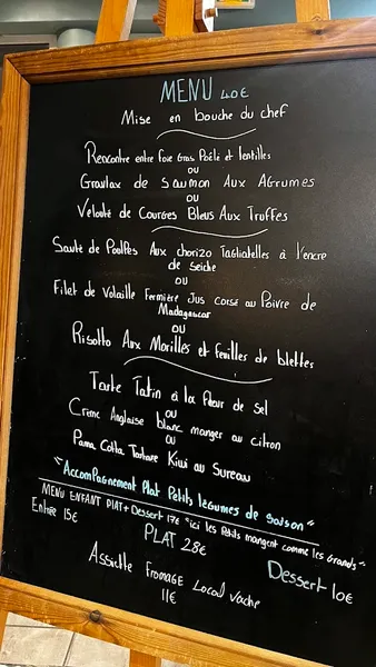 menu 2 of LES INCONTOURNABLES Restaurant Locavore