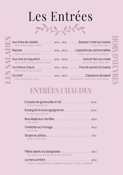 menu 1 of Le Soubeyran