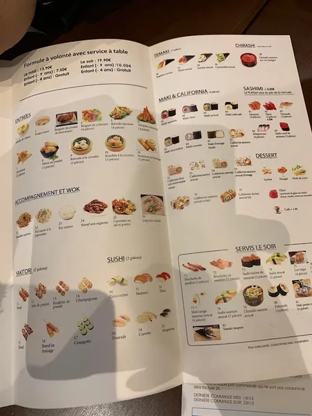 menu 2 of Hanami