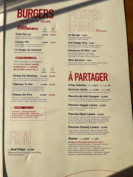 menu 1 of Ninkasi Mâcon