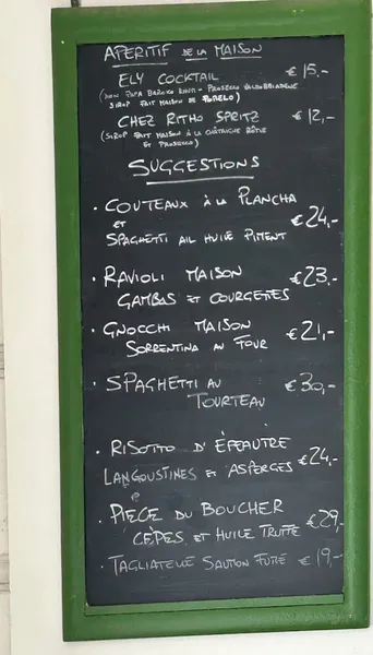 menu 2 of Restaurant Chez RiTho. "Portovenere"