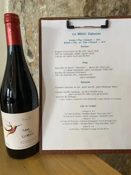 menu 2 of L'Eau de vie