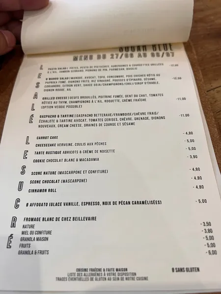 menu 1 of Sugar Blue