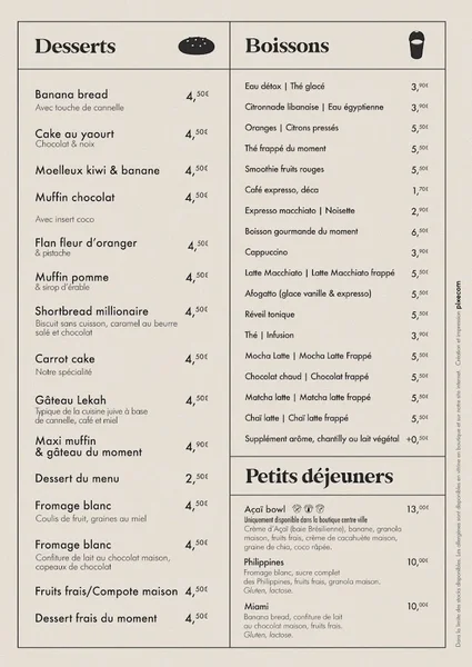 menu 0 of Chez mes sœurs