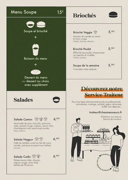 menu 1 of Chez mes sœurs