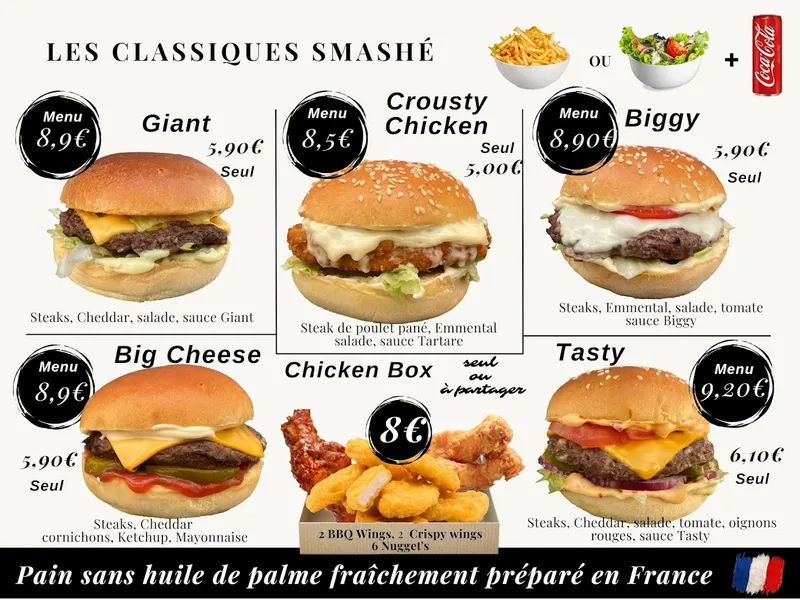 menu 0 of Yankee Burger Fast-food Nanterre Préfecture