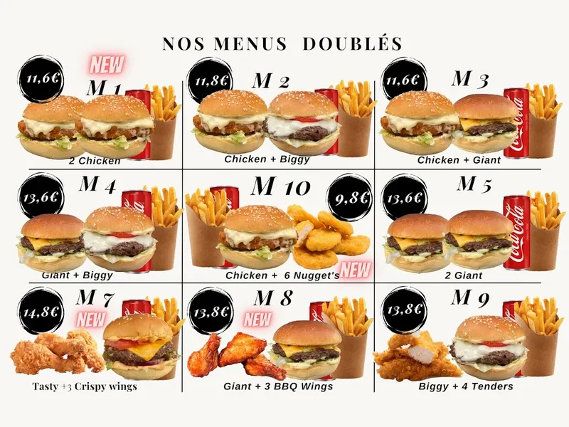 menu 1 of Yankee Burger Fast-food Nanterre Préfecture