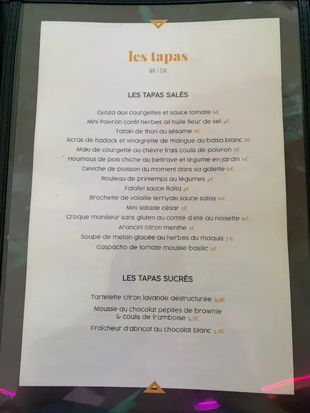 menu 1 of Javas Café