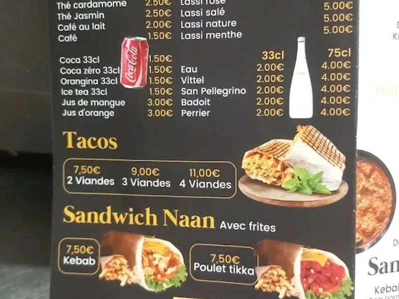 menu 2 of Restaurant Indien Rajastan