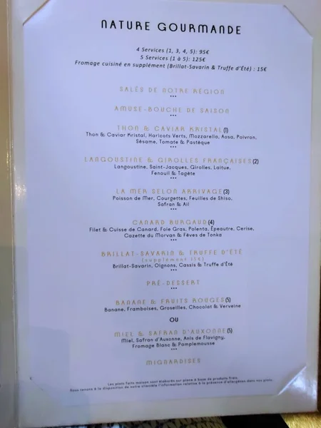 menu 1 of ORIGINE par Tomofumi Uchimura