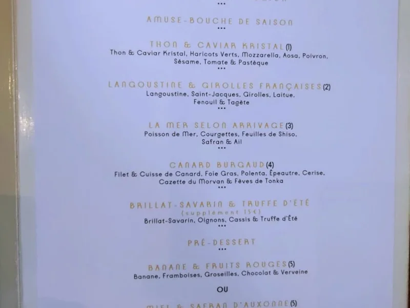 menu 1 of ORIGINE par Tomofumi Uchimura