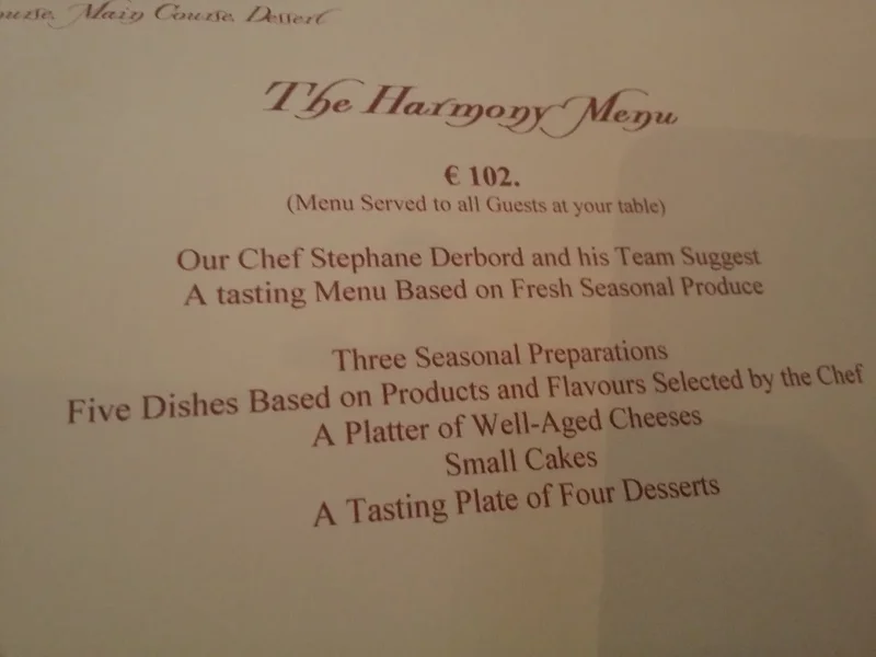 menu 0 of Restaurant Stéphane Derbord