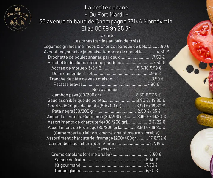 menu 1 of FORT-MARDI - Restaurant Montévrain