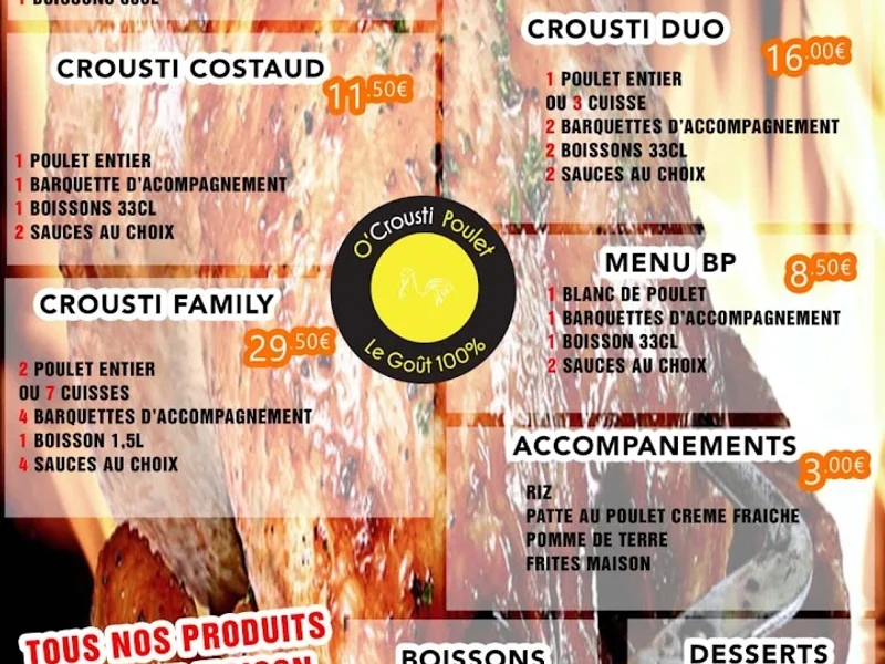 menu 1 of O’Crousti Poulet