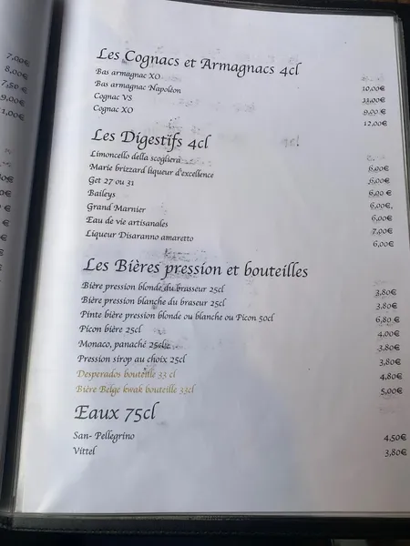 menu 1 of Chez Gerome Et Vincent