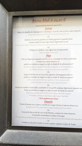 menu 1 of Restaurant La Cafetière Fêlée