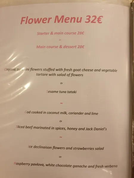 menu 1 of La Taille de Guêpe