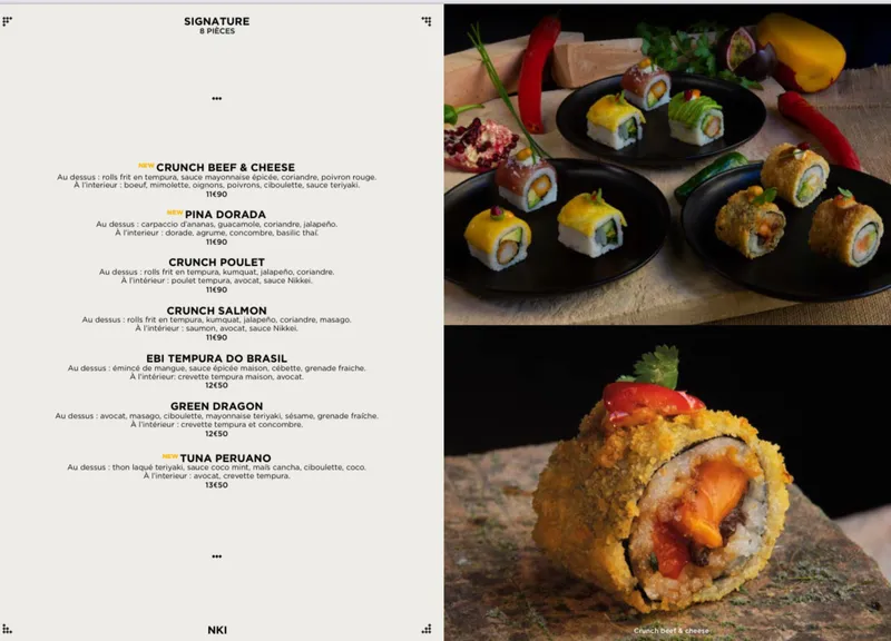 menu 0 of NKI SUSHI Antibes