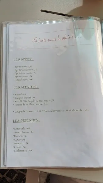 menu 1 of PANINO - Antibes