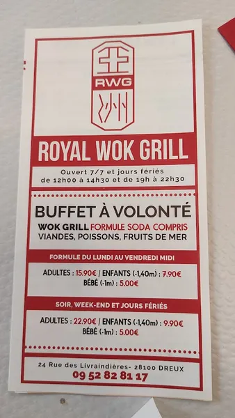 menu 2 of ROYAL WOK GRILL