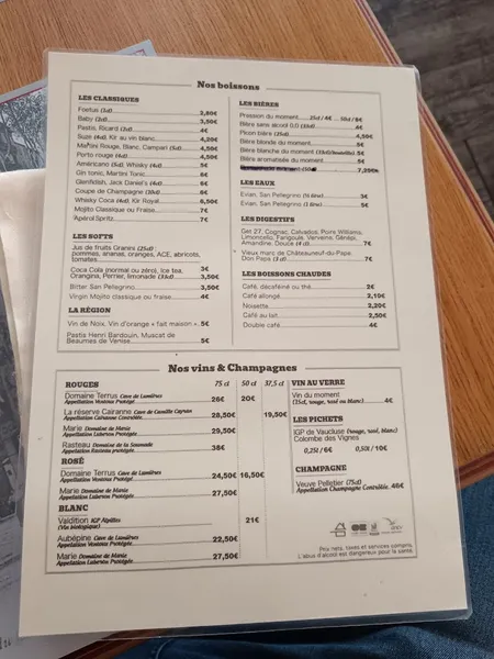 menu 0 of La Cuisine du Marché Provençal