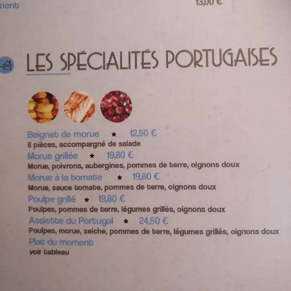 menu 0 of San Antonia - Restaurant Italien & Portugais