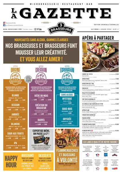 menu 2 of 3 Brasseurs Grenoble - Échirolles