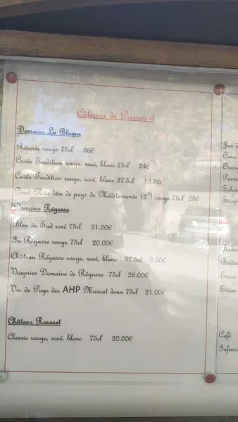 menu 1 of La Braise - Restaurant d'Application