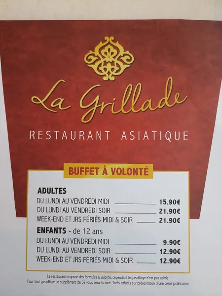 menu 1 of La Grillade