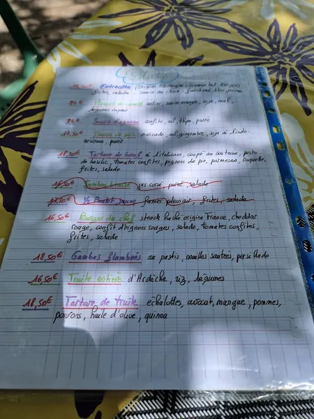 menu 1 of Le Resto du Village