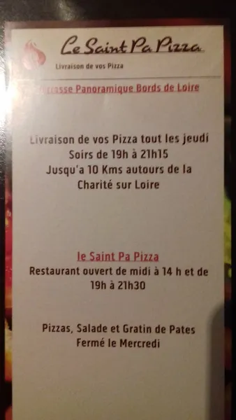 menu 2 of Le Saint Pa IV