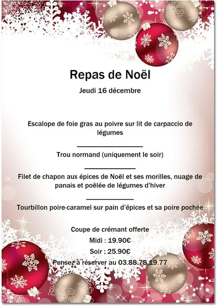 menu 0 of LE FOCH