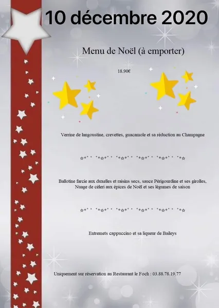 menu 2 of LE FOCH